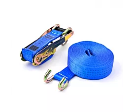 All Tie-Down Straps 50mm Tie-Down Strap - Production 2016 (Unused!) - 4T - 9m - 50mm - 2-part - Open rave hook - Blue - Limited stock!