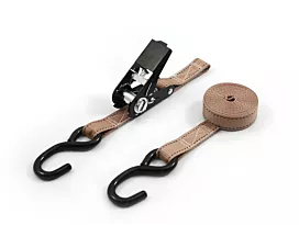 All Tie-Down Straps 25mm Tie-down - 700kg - 4.8m - 25mm – 2-part - Ratchet and S-hooks – Sandy