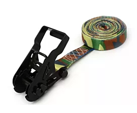 Custom Tie-Down Straps - 25mm Tie-down - 800kg - 25mm - 1-part - Ratchet - Camouflage + Custom label