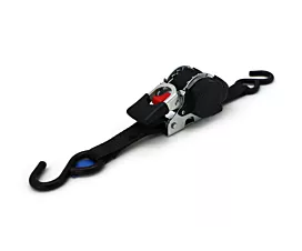 All Tie-Down Straps & Accessories Tie-down - 300kg - 3m - 25mm – Auto-retractable with S-hooks - Black