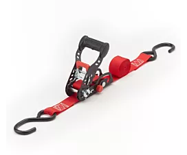 All Tie-Down Straps 25mm Tie-down - 500kg - 2m - 25mm - Retractable ratchet + S-hook - Red
